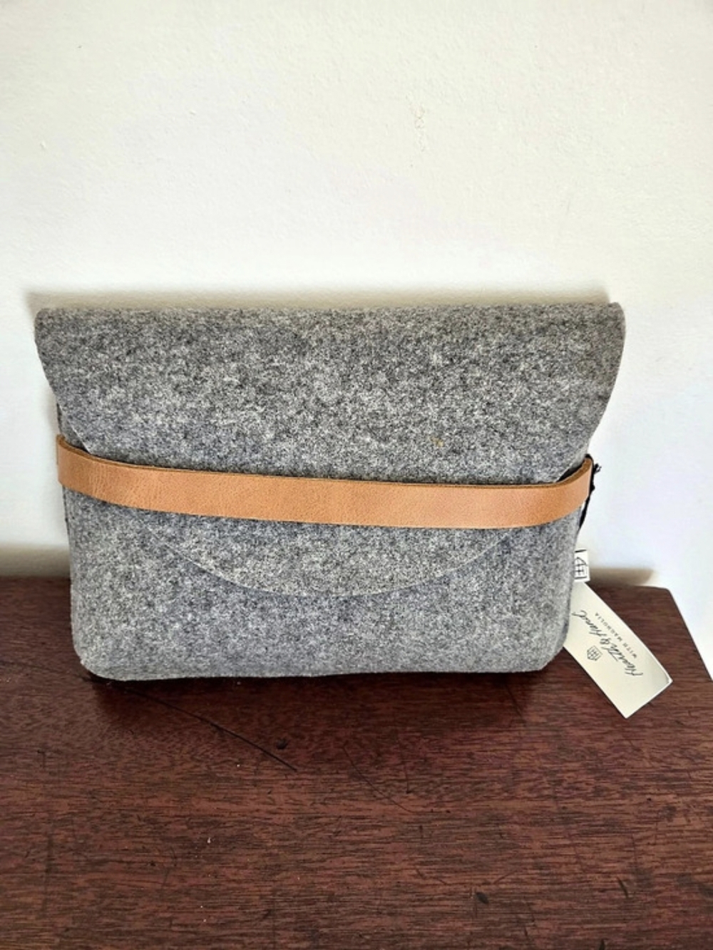 Hearth & Hand with Magnolia Felt and Leather Clutch